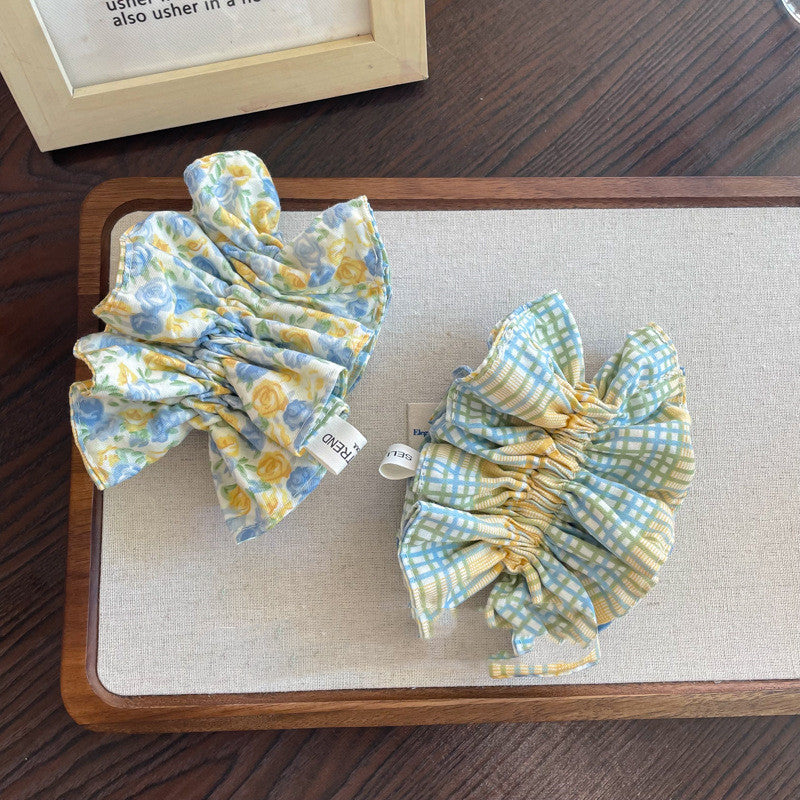 Canary Rose Yellow Floral Large Intestine Hair Ring