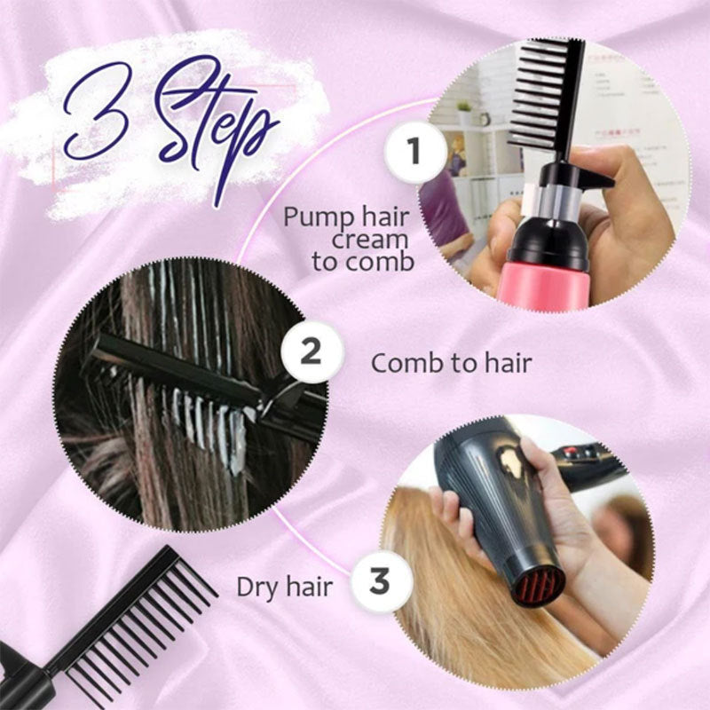 Clip Free Straight Hair Softener Styling Comb