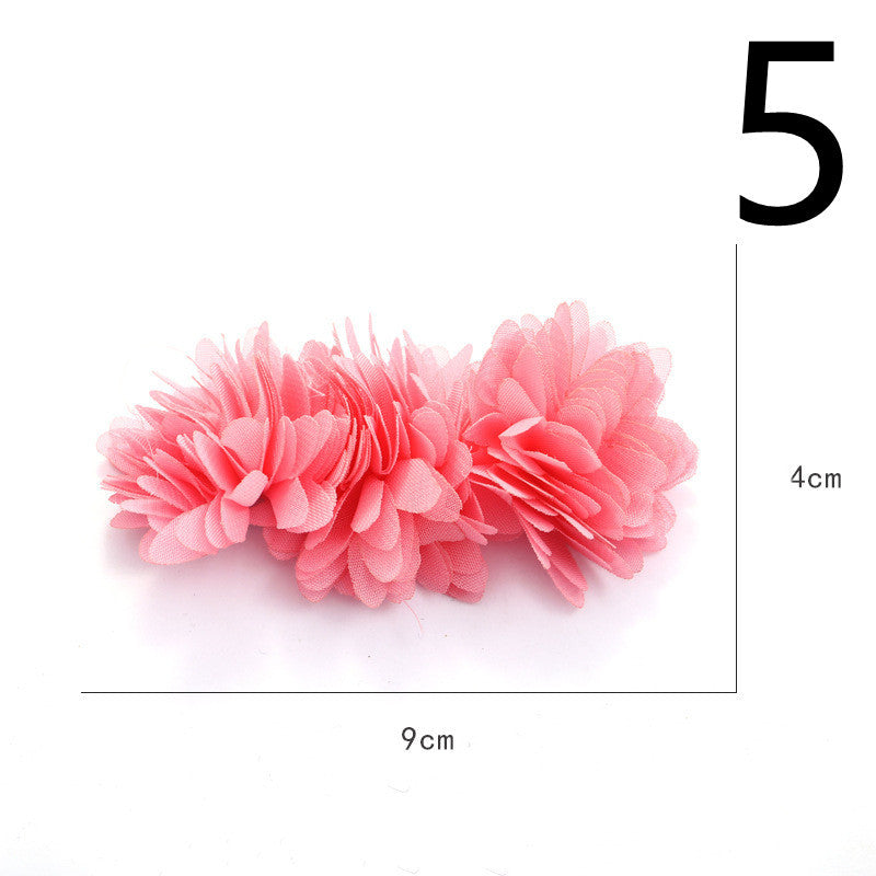 Fabric Flower Rose Sticky Head DIY Handmade Headdress