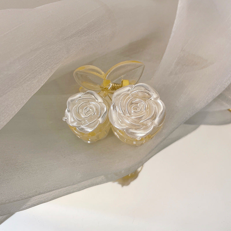 Summer Camellia Barrettes Flower Back Head Head Clip