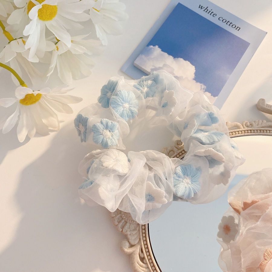 Korean Fruit Pig Large Intestine Hair Ring Organza Cute Japanese Rubber Band Female Tie