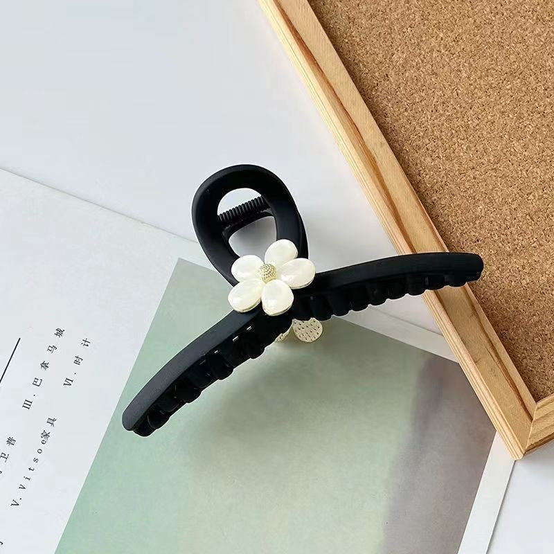 Large High-grade Opal Flower Frosted Hair Jaw Clip