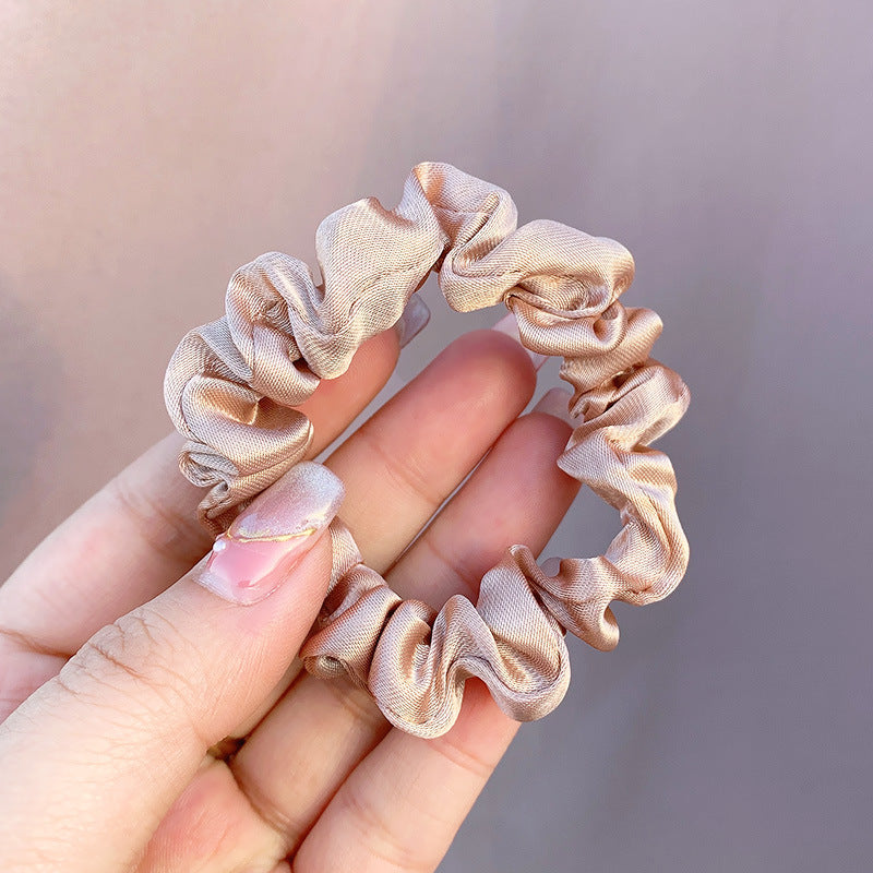 Small Scrunchies Intestine Ring Band Solid Color Hair Rope Simple