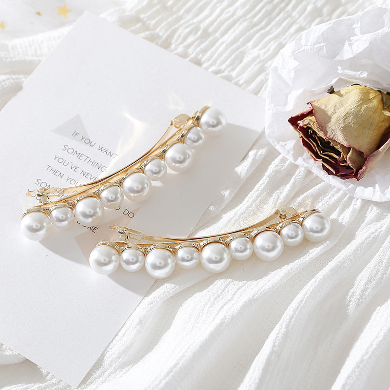 Women's Vintage Pearl Spring Hair Clip