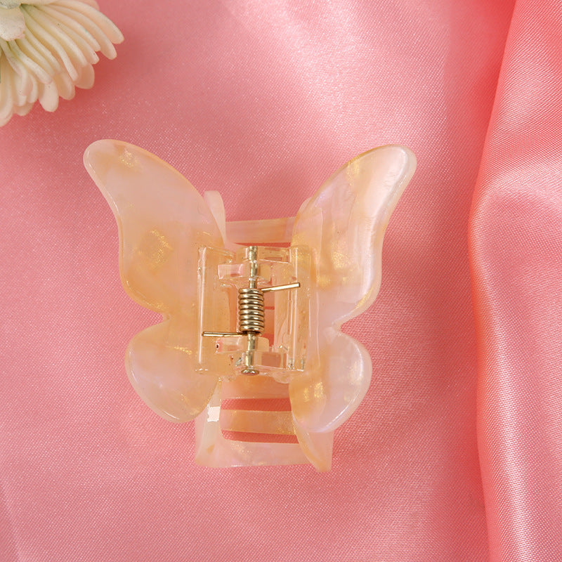 Hair Accessories Fashion Butterfly Acetate Plate Grab Clip Marbled Back Head