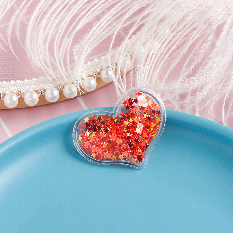 Transparent PVC Paillette Quicksand Small Fruit Diy Handmade Hair Ring Hair Rope Barrettes Hair Accessories