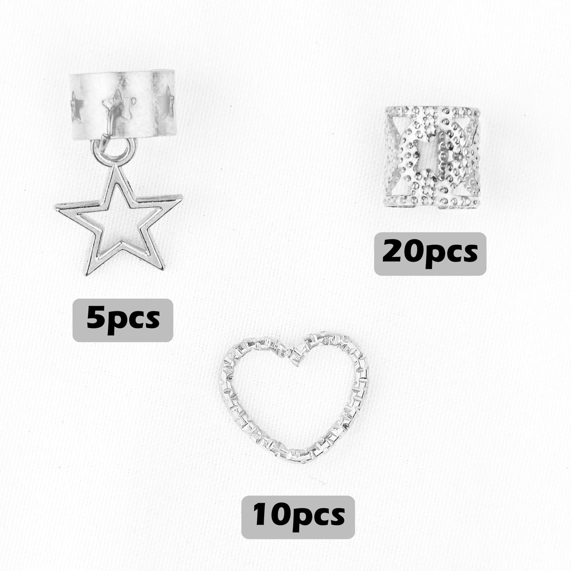 Gold Plated XINGX Pendant Connecting Heart Hair Ring