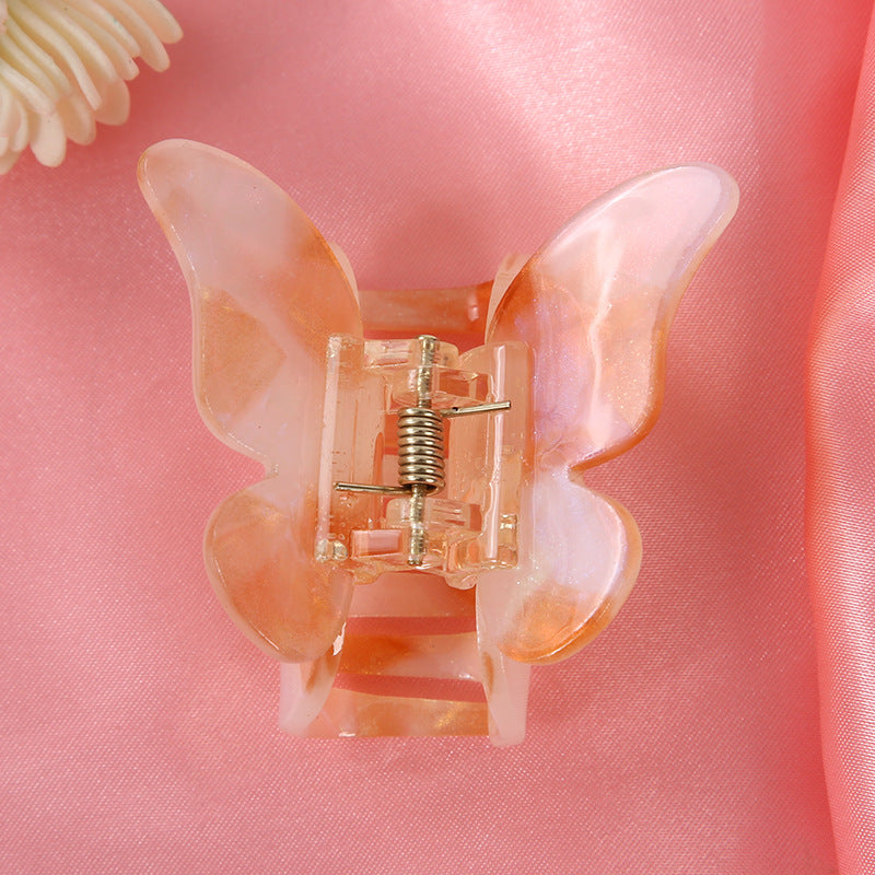 Hair Accessories Fashion Butterfly Acetate Plate Grab Clip Marbled Back Head