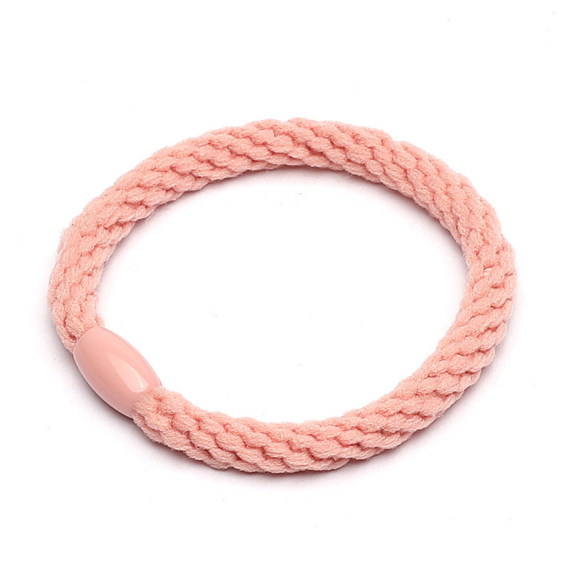 Woven High Elastic Women's Color Rubber Hair Ring