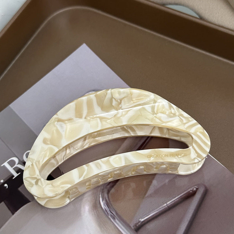 Acetic Acid Hollow Crescent Back Head Updo Shark Barrettes