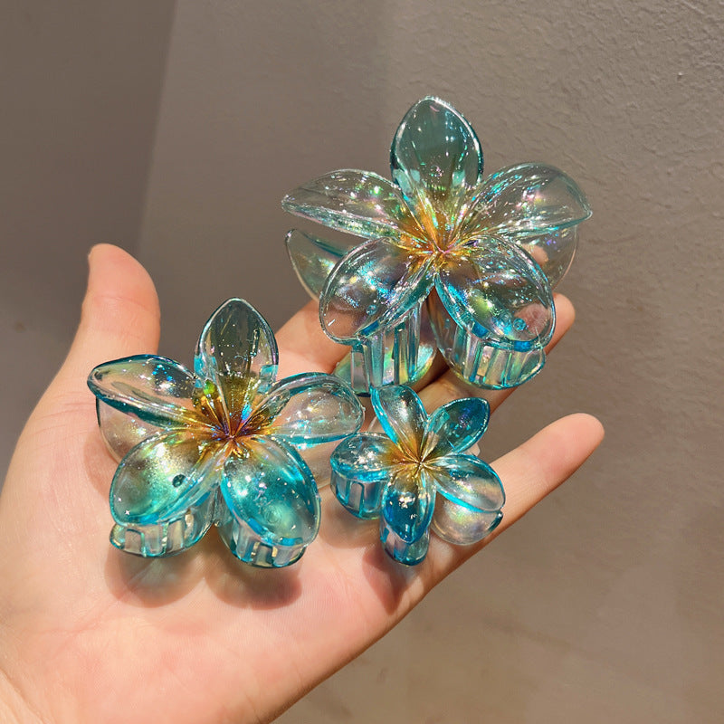 Plating Color Transparent Egg Bauhinia Barrettes Women's