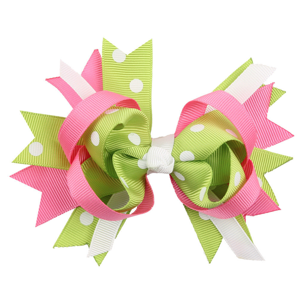 Fashion Simple Children's Colorful Bow Hair Clip