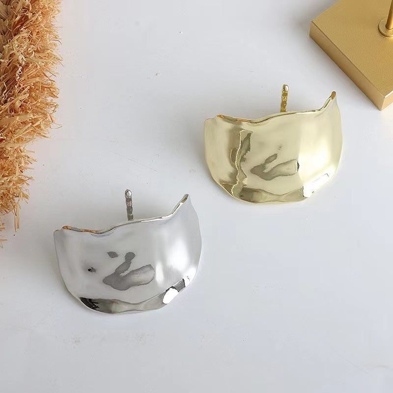 Metallic Concave-convex Lava Insert Barrettes Grabber Clip Headdress
