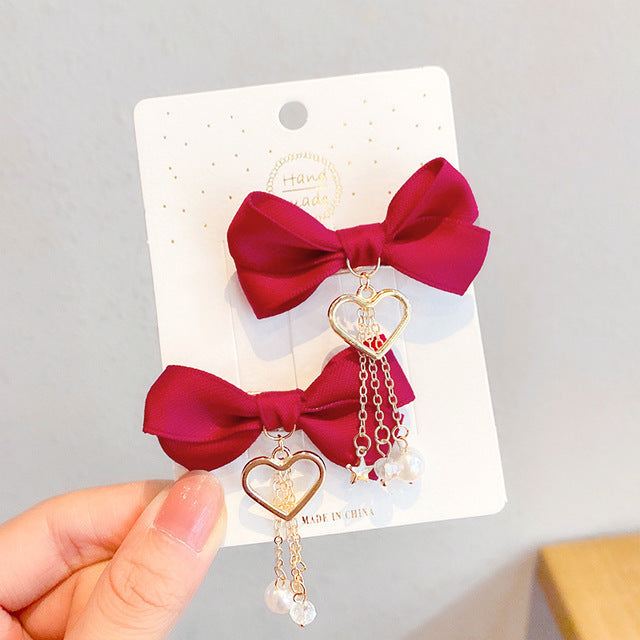 New Children's Antique Tassel Small Pendant Barrettes