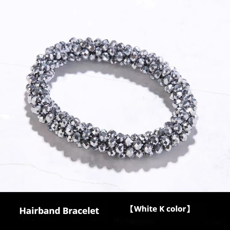 Crystal Color Elastic Rubber Band Hair Ring Ponytail Simple