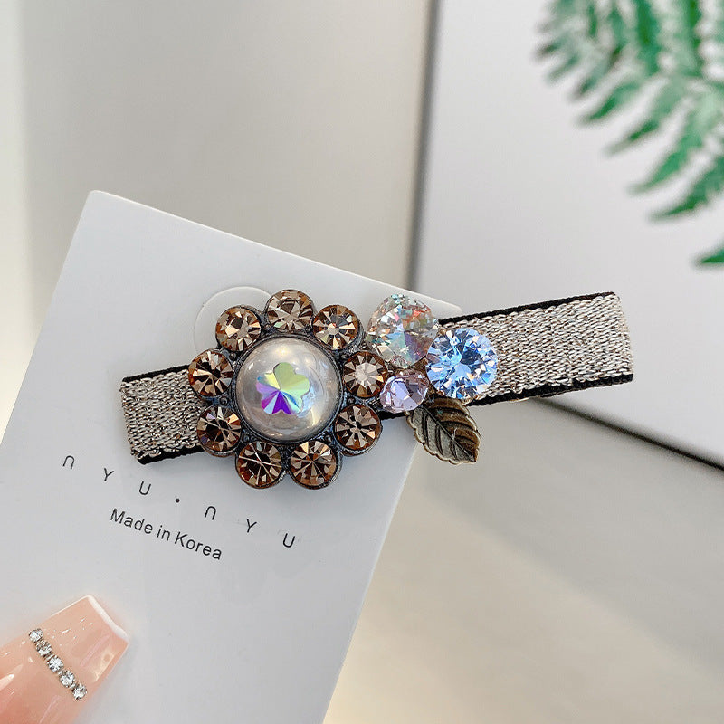 Women's Fashion Rhinestone Bangs Clip Forehead Broken Hair Clip
