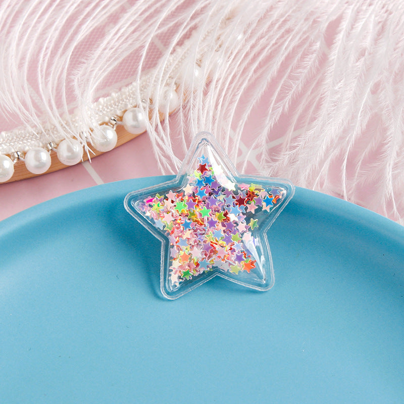 Transparent PVC Paillette Quicksand Small Fruit Diy Handmade Hair Ring Hair Rope Barrettes Hair Accessories