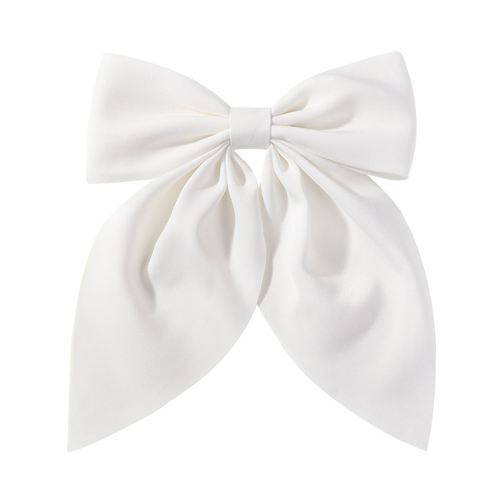 Women's Fashion Solid Color Large Bow Barrettes