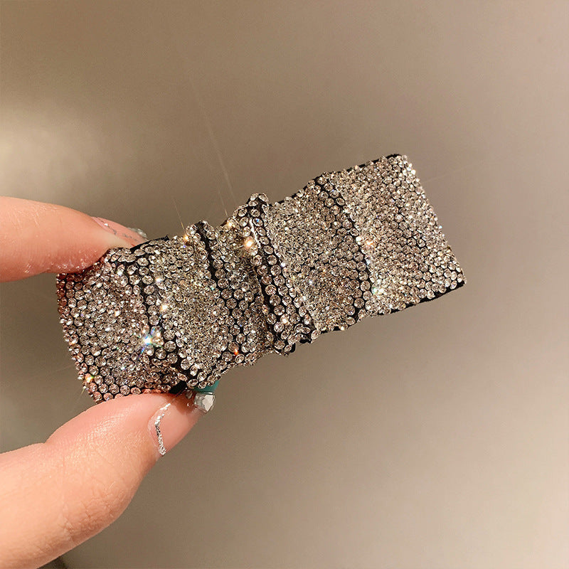New Hot Rhinestone Full Diamond Pleated BB Clip Word Clip For Women