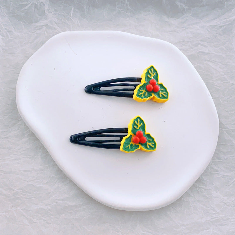 Children's Fashion Simple Christmas Hair Clip