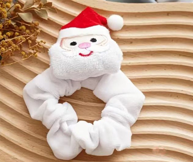 Santa Claus Cartoon Head Elk Hair Ring Headdress