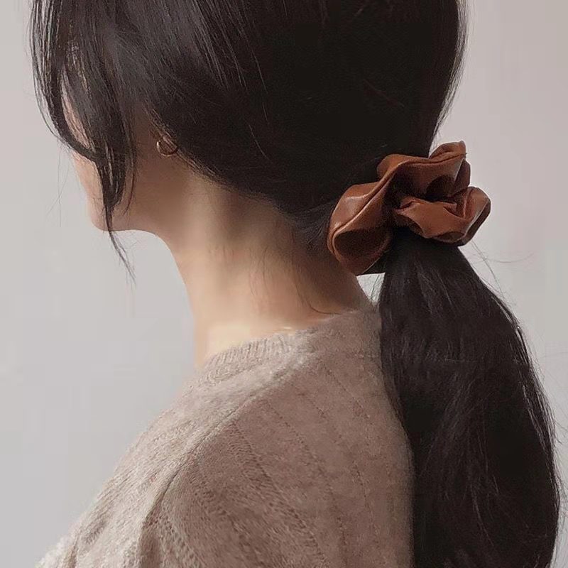 New Style Simple Temperament Pu Leather Large Intestine Hair Ring