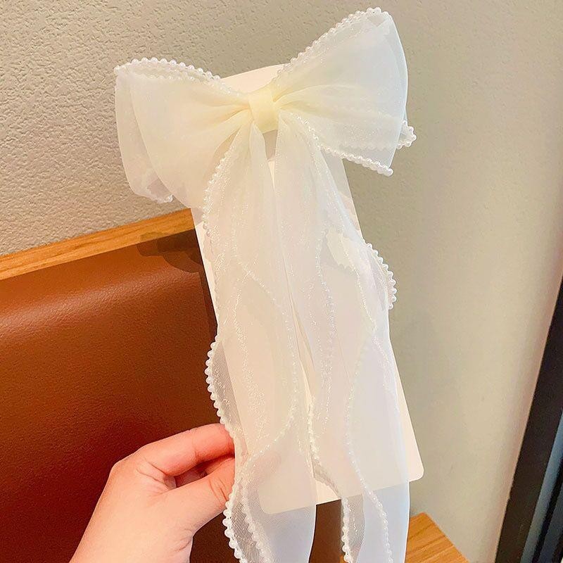 Female Sweet Desire Mesh Bow Hair Clip