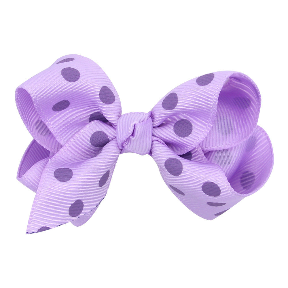 Girls' Polka Dot Print Bow Hair Clip