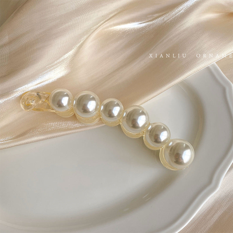 Best Horsetail Clip Banana Clip Large Pearl Hair Clip