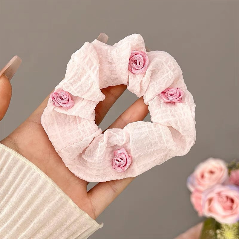 Summer Super Fairy Sweet Lace Large Intestine Hair Ring