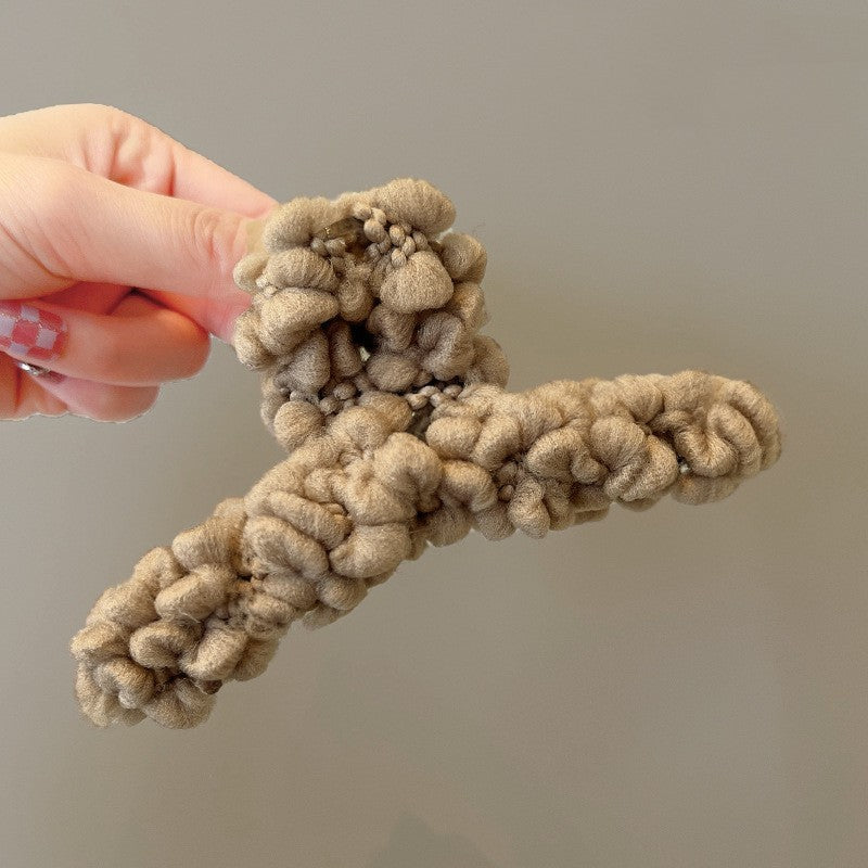 Back Head Curling Hair Simple Temperament Wool Hair Clip