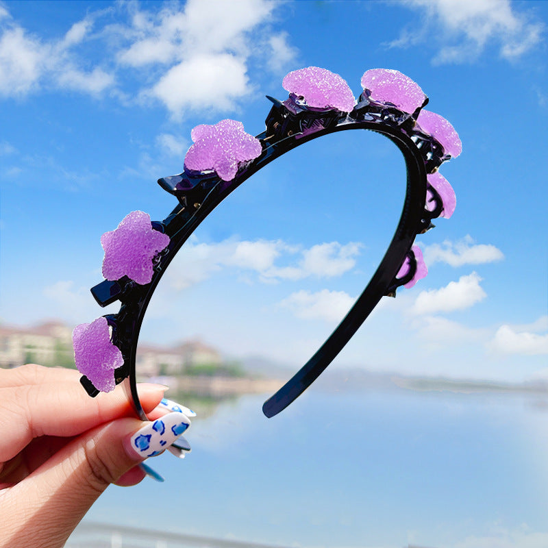 Summer Children's Hairpin Headband Girl Baby Press Hairband Braided Hair Clip