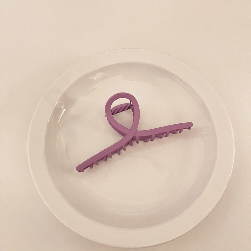 Frosted Candy Color Grabbing Clip All-match Hair Grabbing Plate Hairpin