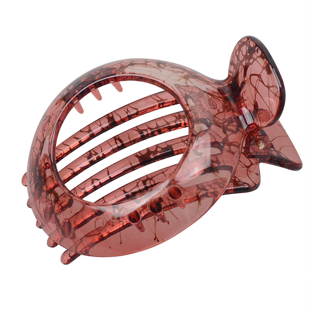 European And American Stylish Round Hollow Hair Plug Barrettes