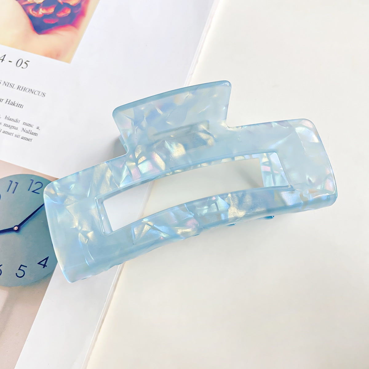 Large Acetate Hair Claw Female Back Head Barrettes