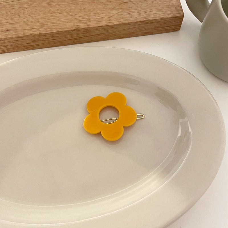 Cute Flower Hairpin Candy Color Hairpin Side Clip Hair Ornament