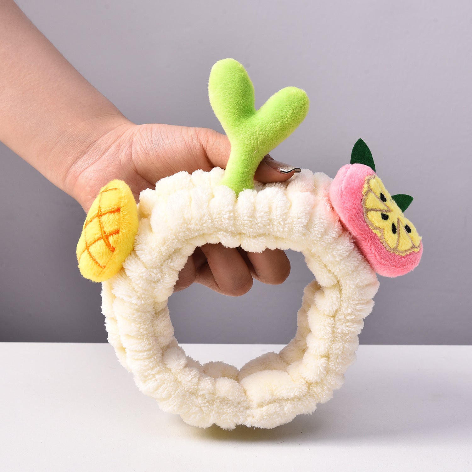 Cartoon Pineapple Bean Sprouts Grass Hair Ring Women's Raw Face Wash Makeup Headband