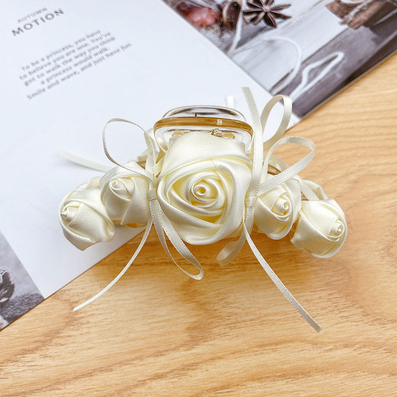 Summer Camellia Barrettes Flower Back Head Head Clip