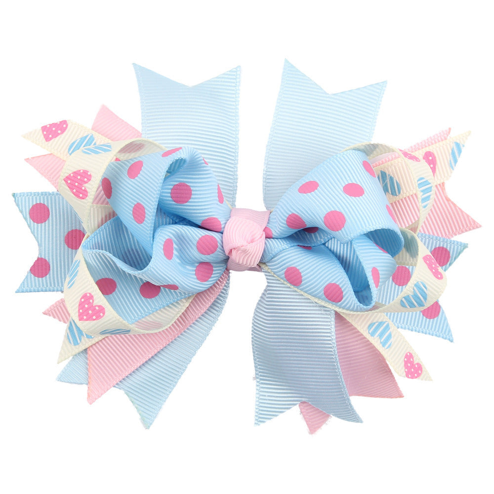 Fashion Simple Children's Colorful Bow Hair Clip