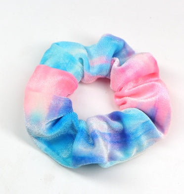 Gradient gold velvet cloth hair ring