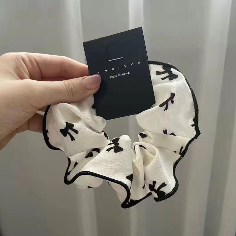 Large Printed Simple Round Edge Large Intestine Hair Ring