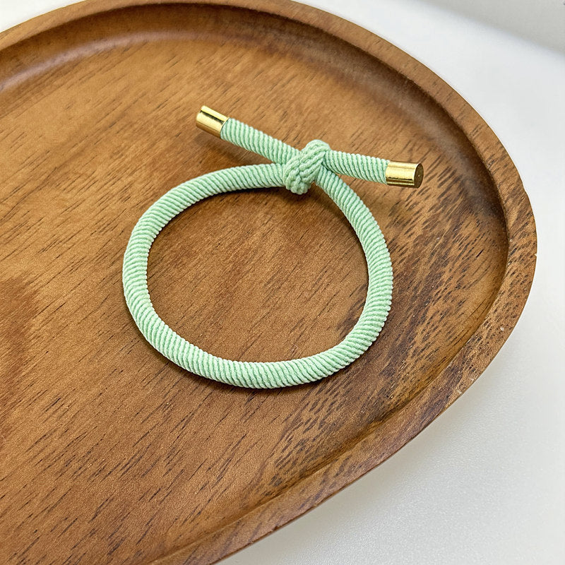Spiral Pattern Hair Rope Bold Knotted Hair Ring Simple