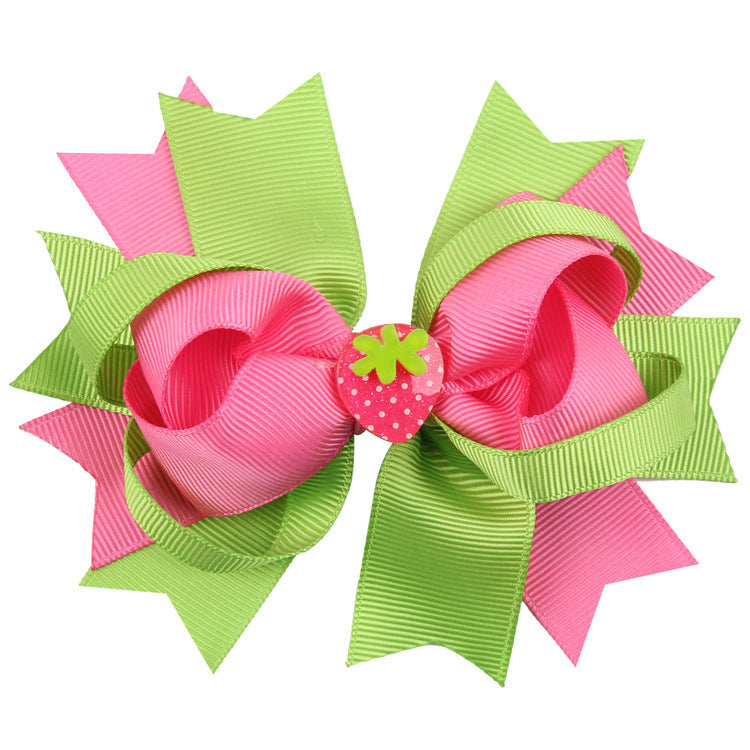 Fashion Simple Children's Colorful Bow Hair Clip