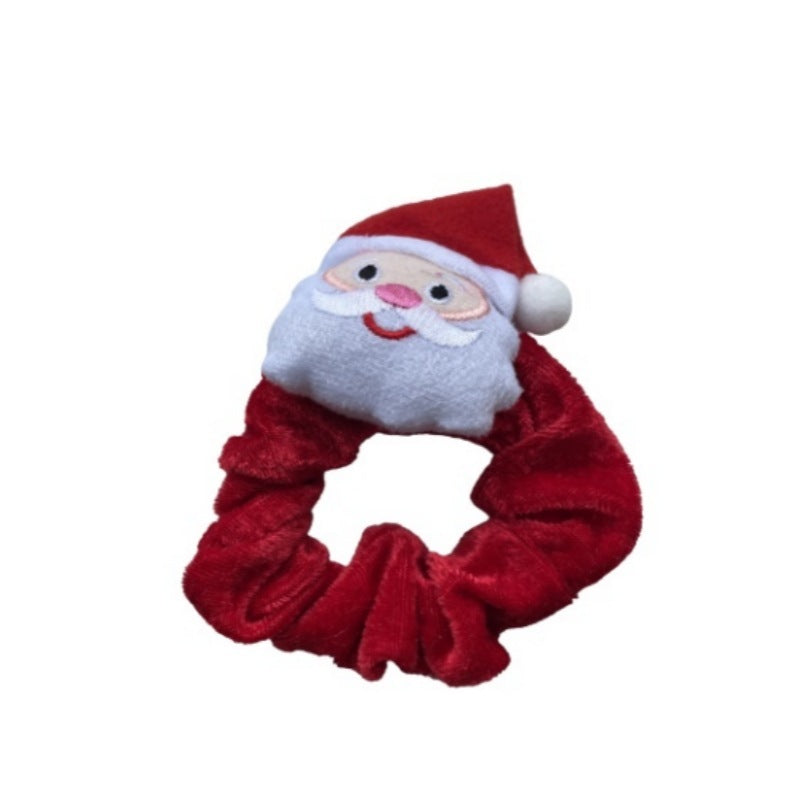 Santa Claus Cartoon Head Elk Hair Ring Headdress