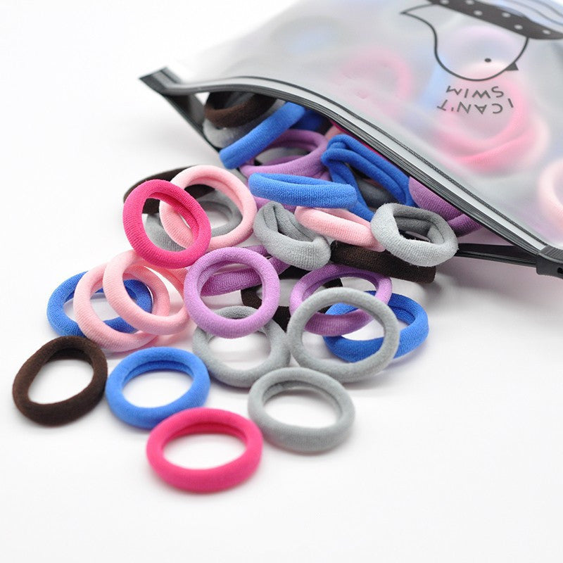Pure Color Simple Children's Towel Hair Ring