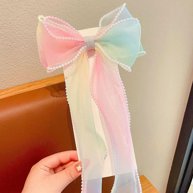 Female Sweet Desire Mesh Bow Hair Clip