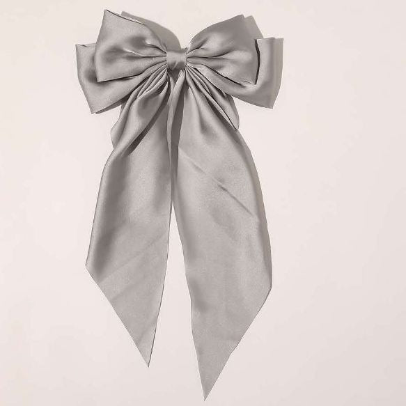 Bow Ribbon Hairpin Simple Retro Fabric Back Head Spring Clip Women's Hair Accessories