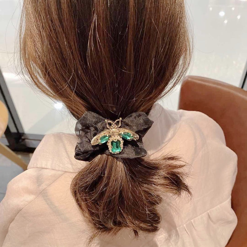 Hair Accessories Women's Large Crystal Bee Colon Ring With Diamonds