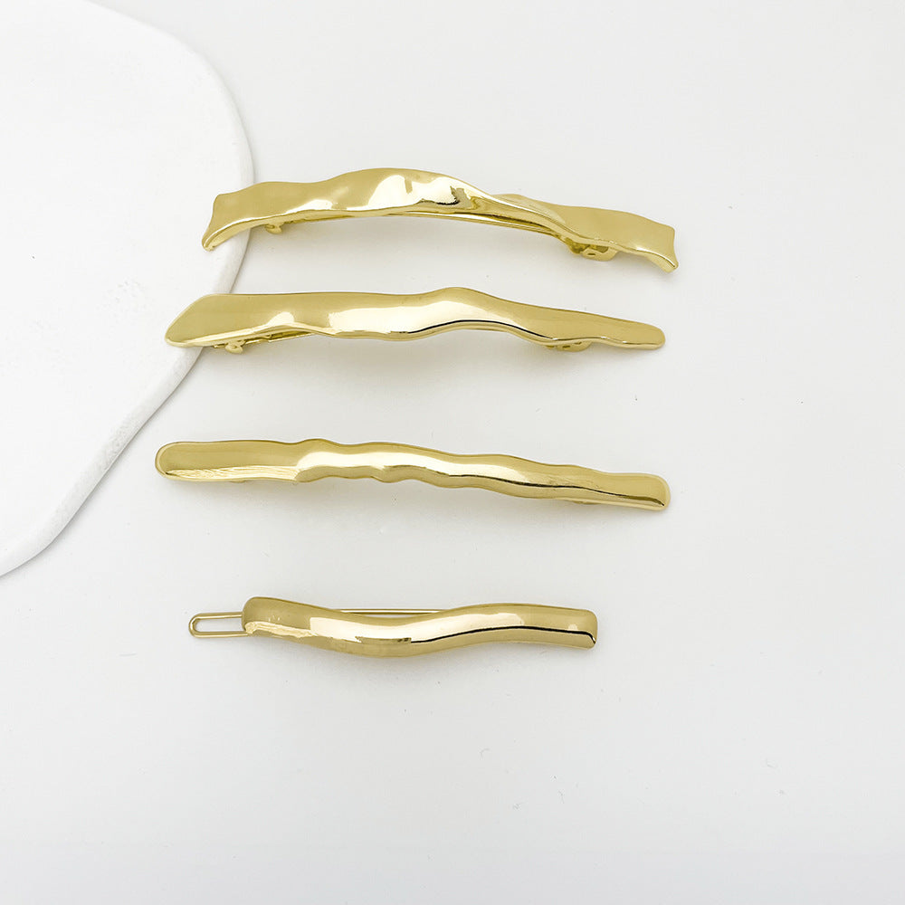 Irregular Spring Clip Alloy Barrettes Loose Clip Back Head