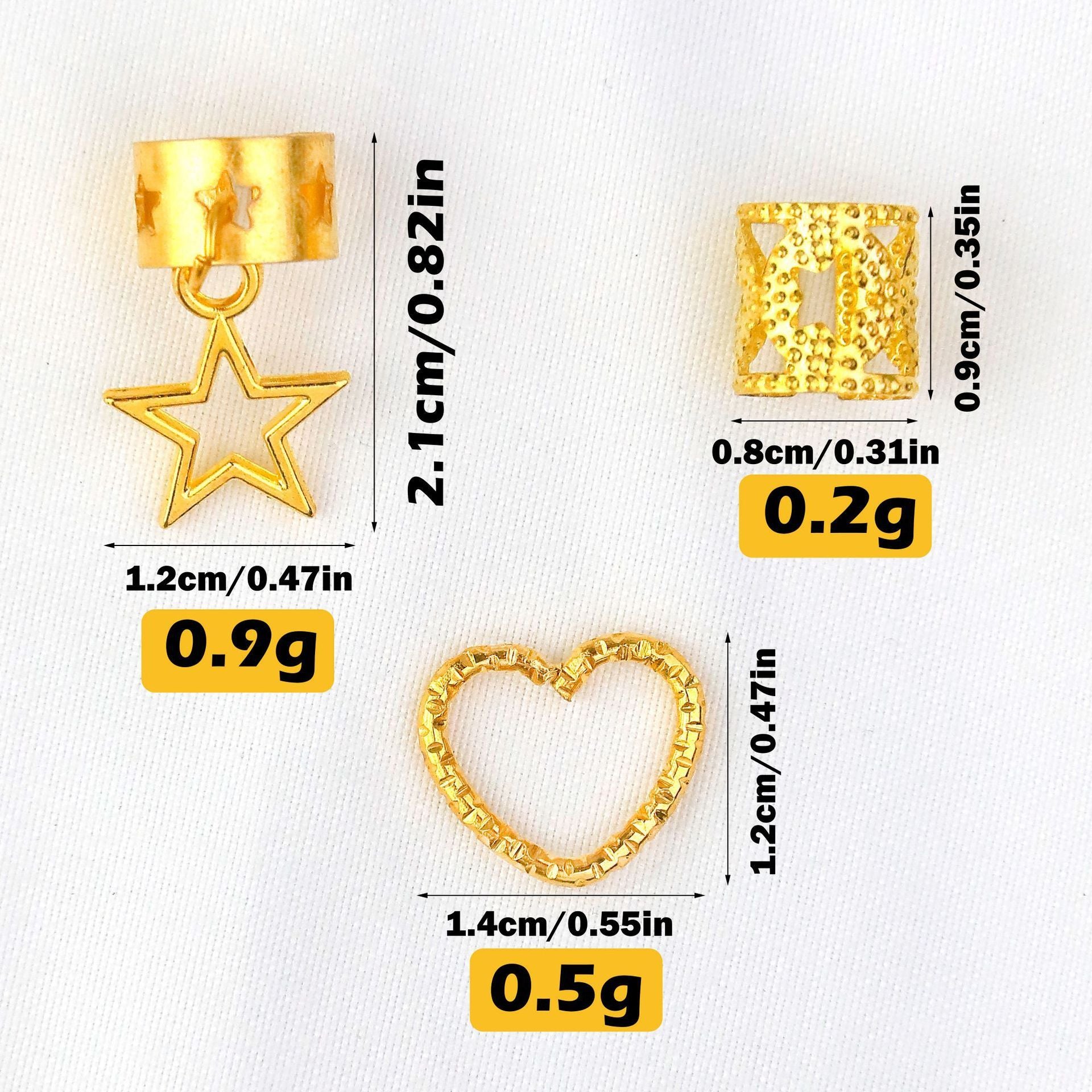 Gold Plated XINGX Pendant Connecting Heart Hair Ring